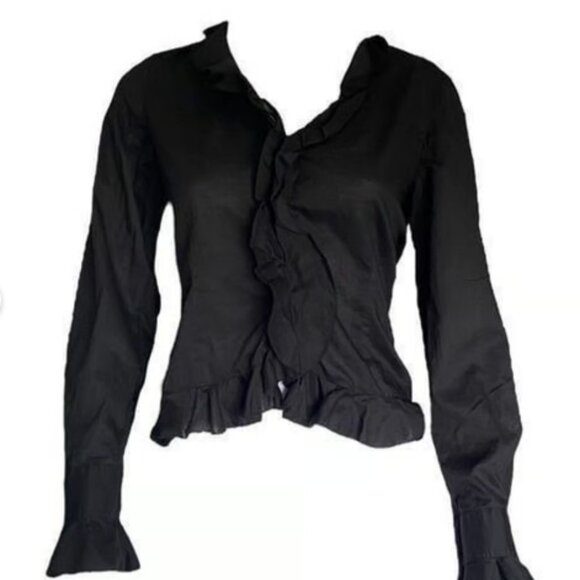 goth lolita vintage ruffle blouse - Picture 2 of 3